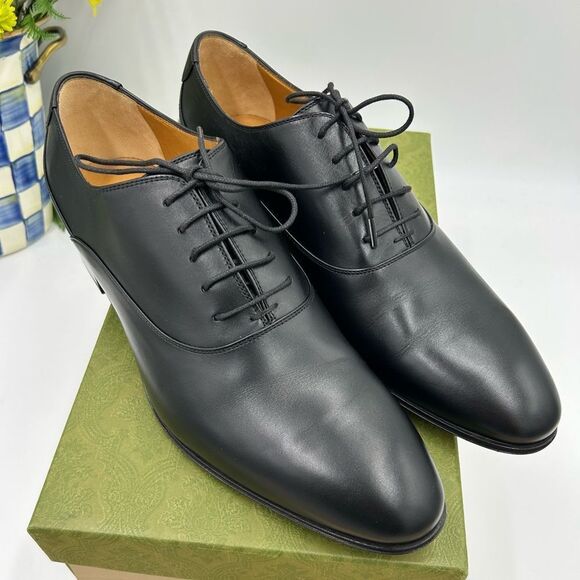 Men’s Gucci double G Leather, Oxford’s size 11 made in Italy - Picture 1 of 9
